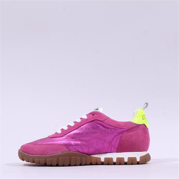 Mjus Metallic Retro Laced Trainer - Pink Metallic